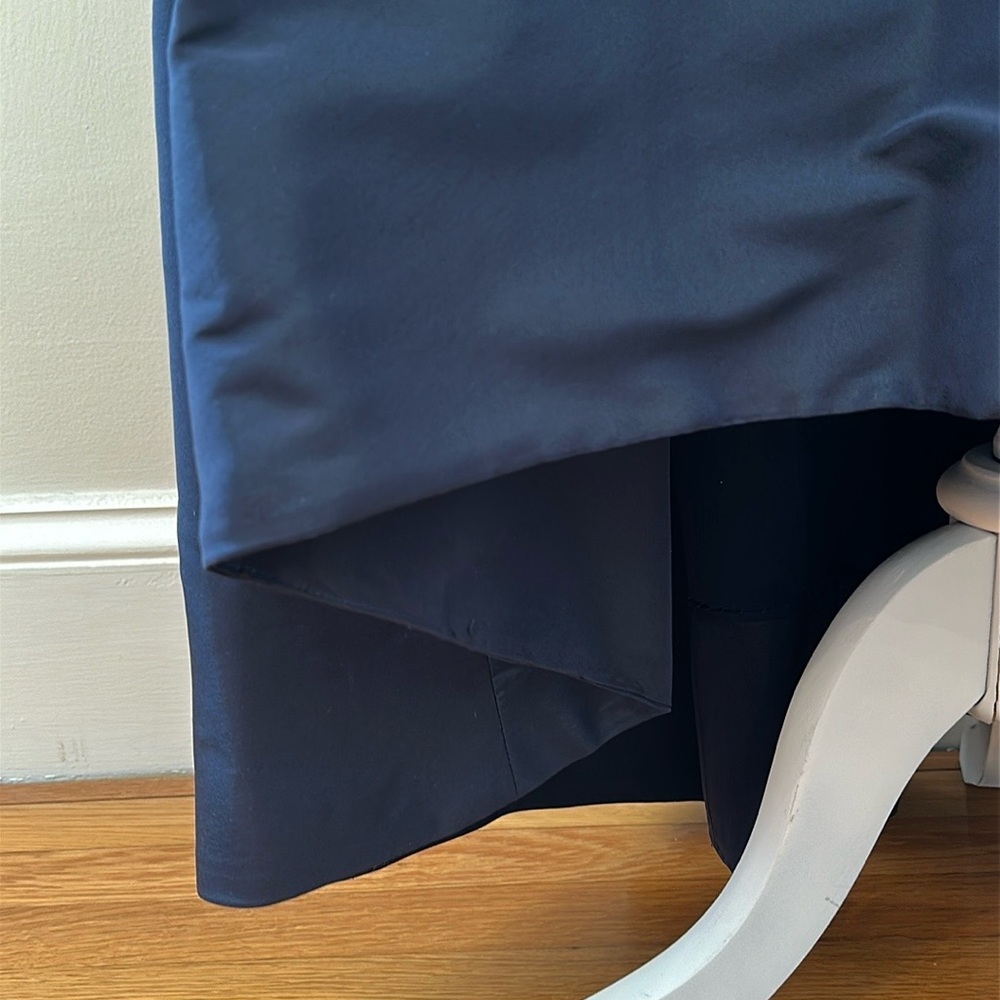 Carolina Herrera High Low Ball Skirt Navy - Picture 7 of 9